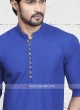 Men Blue Solid Short Kurta